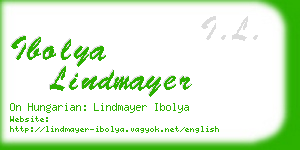 ibolya lindmayer business card
